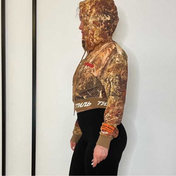 heron Preston orange camouflage cropped hoody - Picture 2 of 7